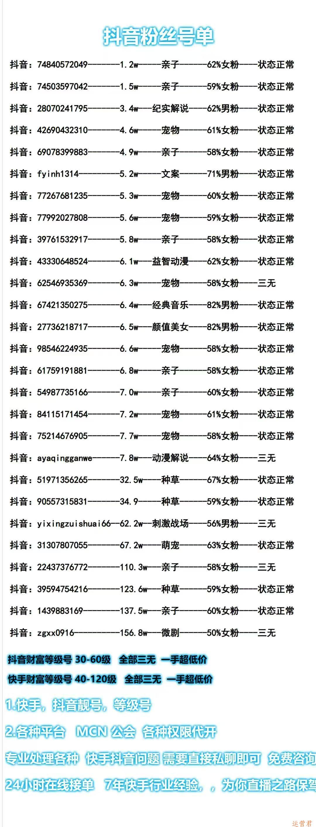 抖音粉丝在手号